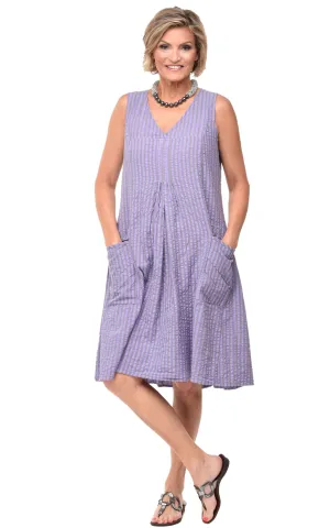 FINAL SALE CV656 Poppie Dress in Sully Seersucker Stripe*