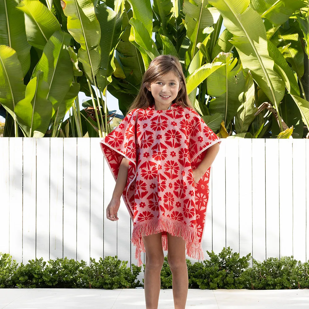 Flora Kids Poncho - Poppy