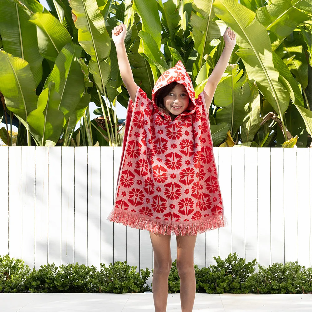 Flora Kids Poncho - Poppy
