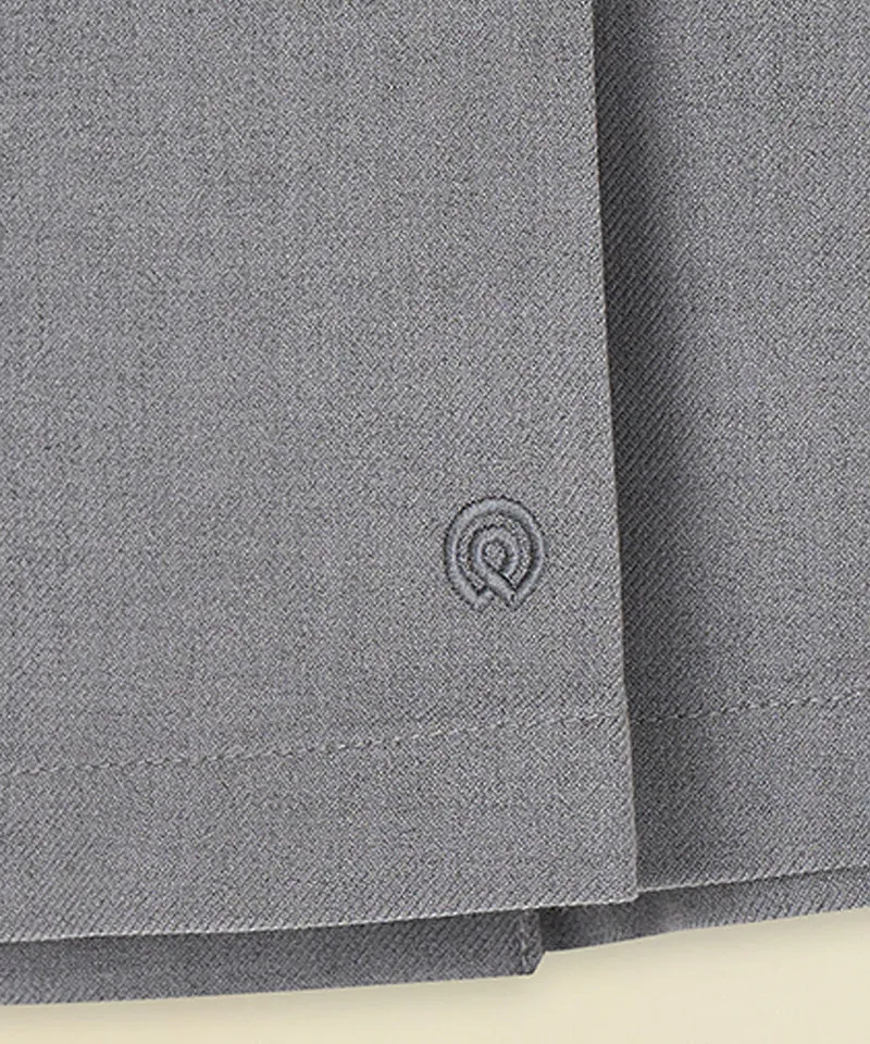FORDI Ball Pocket Wool Pleated Skirt - Gray