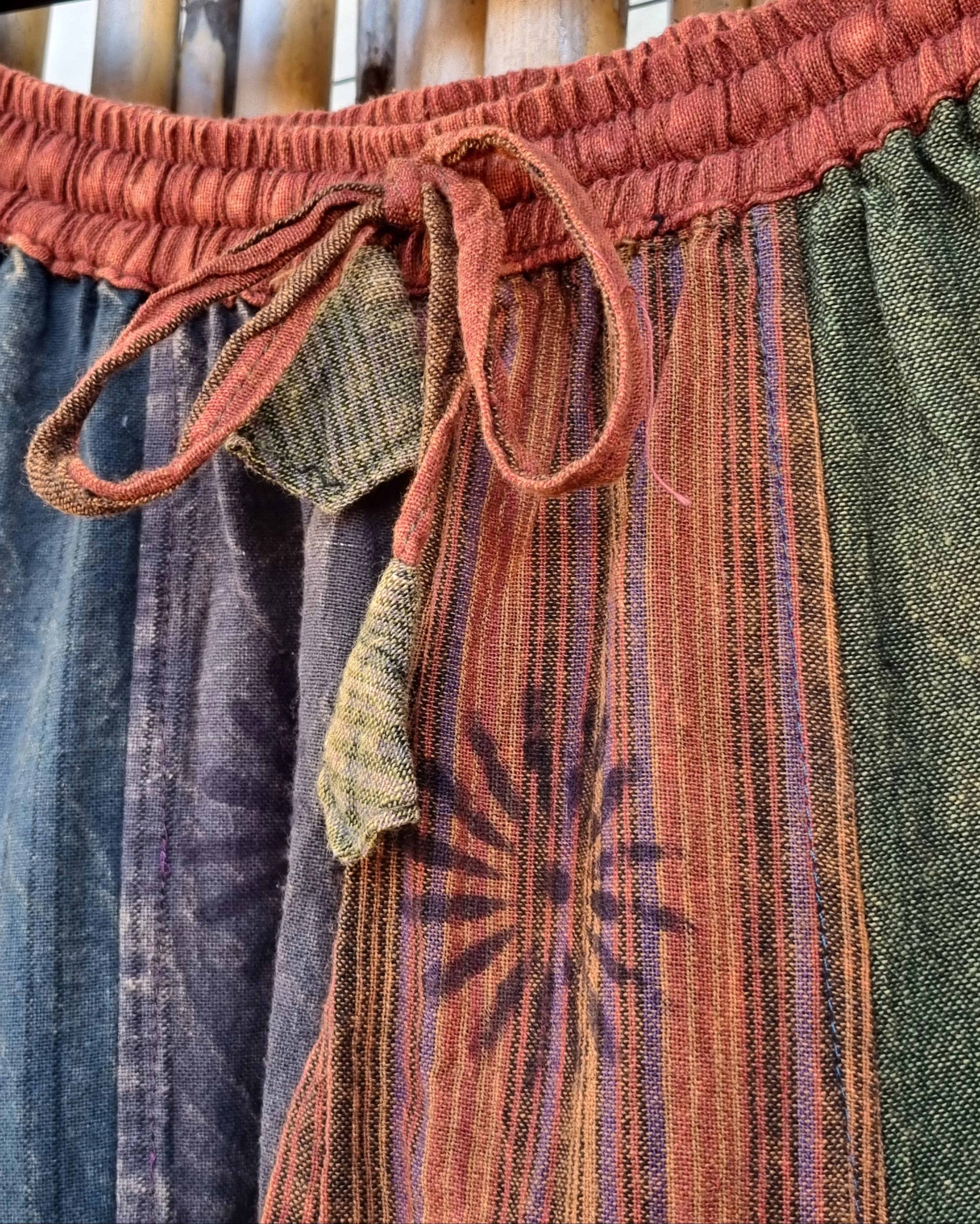 Forest Floor Cotton Patchwork Pants (Medium)