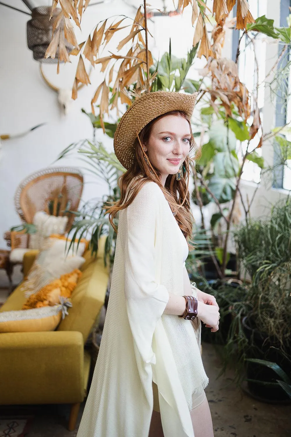 Frayed Trim Kimono - 13 colors