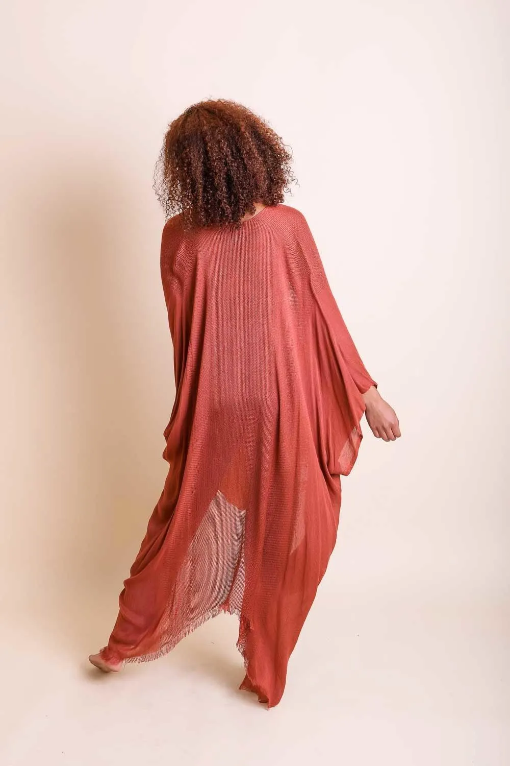 Frayed Trim Kimono - 13 colors