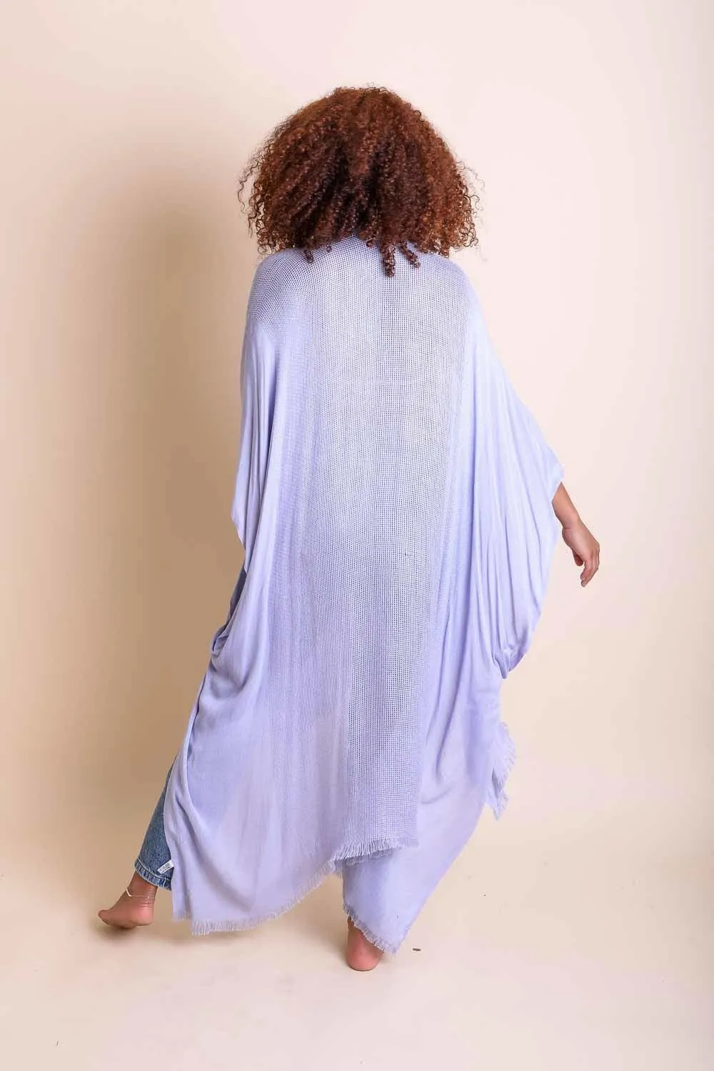 Frayed Trim Kimono - 13 colors