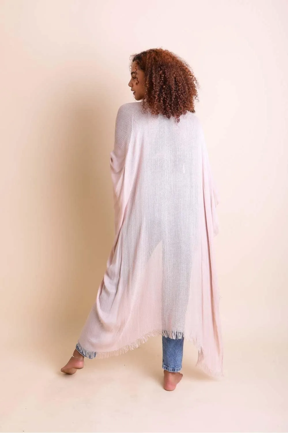 Frayed Trim Kimono - 13 colors