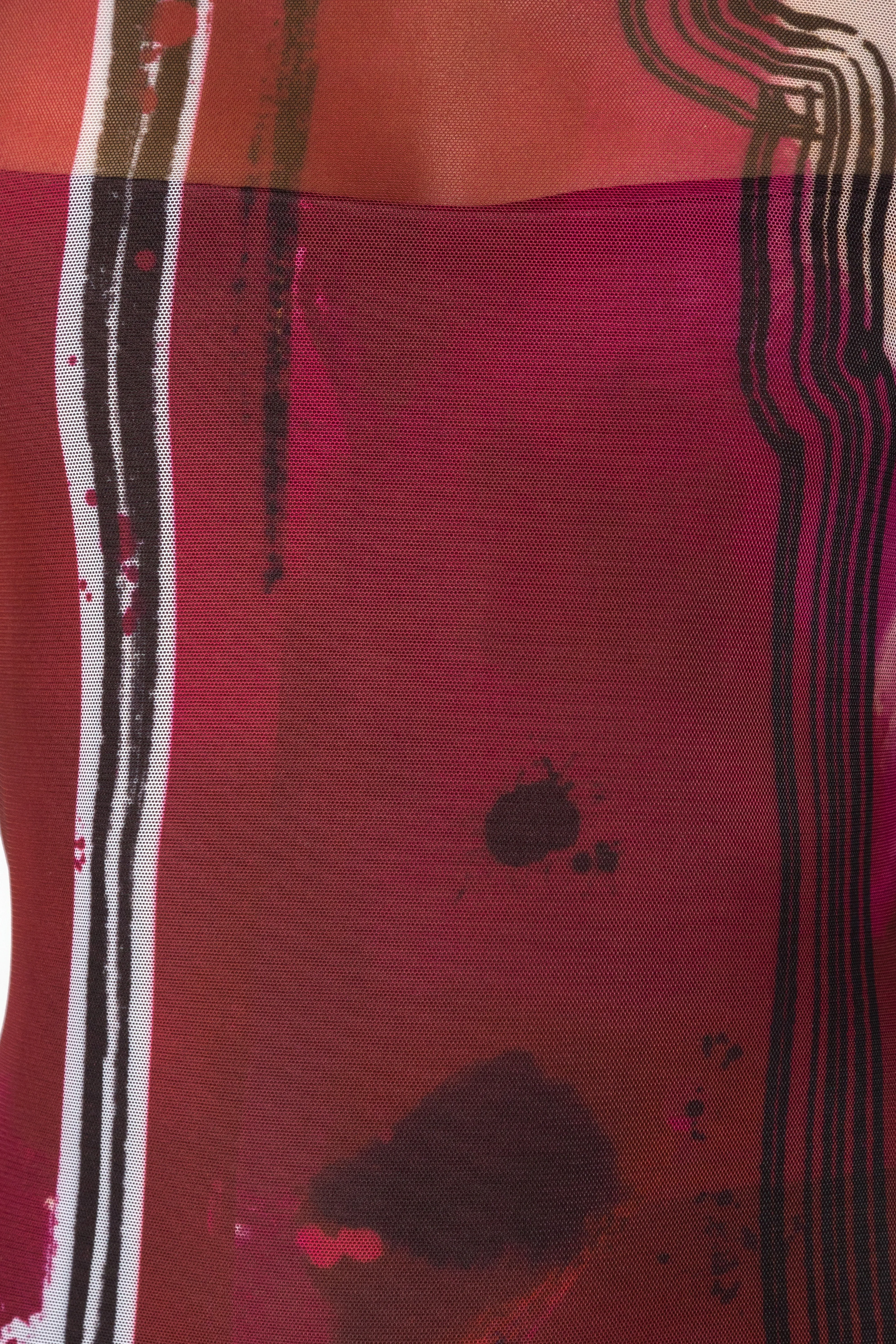 FRESCO Sheer Print Dress