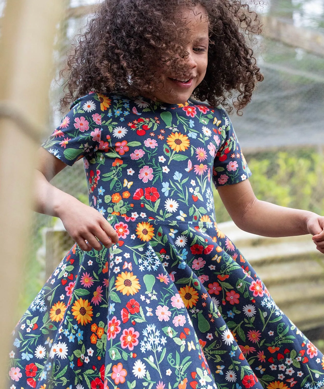 Frugi Sunshine Skater Dress - Potager Garden
