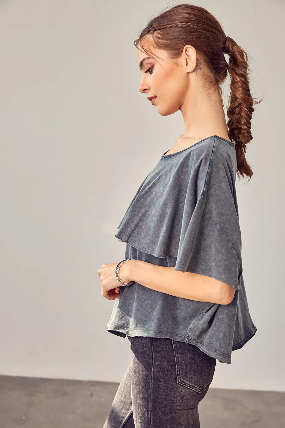 FST19791-STK FLARED LAYERED TOP 6PK UNIT PRICE: $10