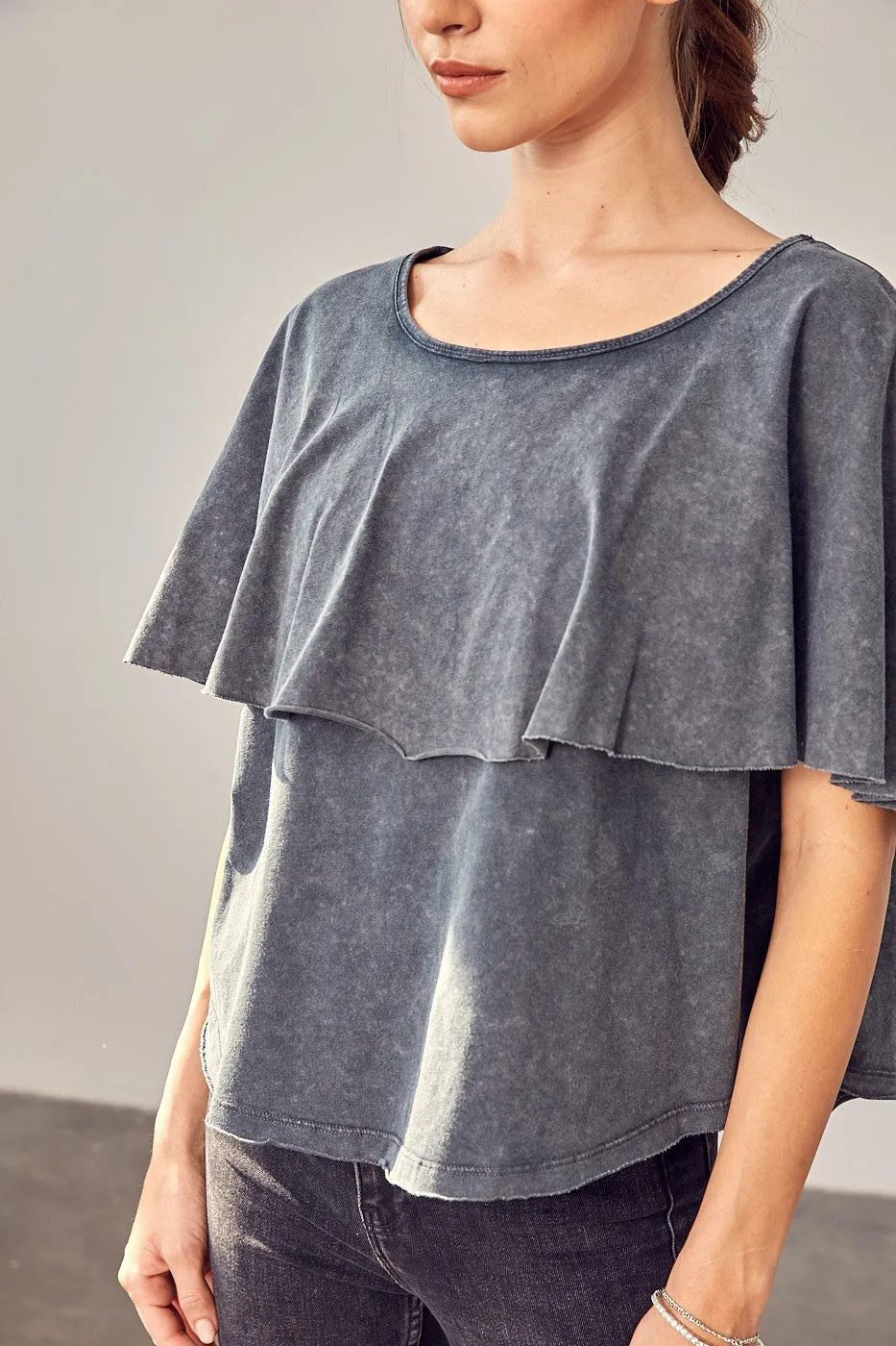 FST19791-STK FLARED LAYERED TOP 6PK UNIT PRICE: $10