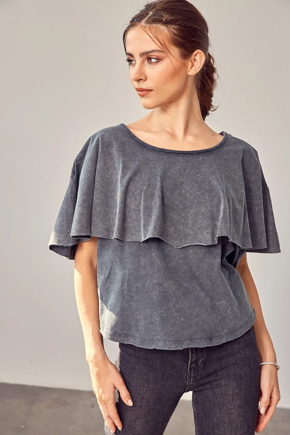 FST19791-STK FLARED LAYERED TOP 6PK UNIT PRICE: $10