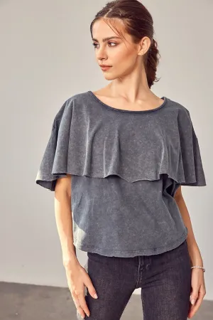 FST19791-STK FLARED LAYERED TOP 6PK UNIT PRICE: $10