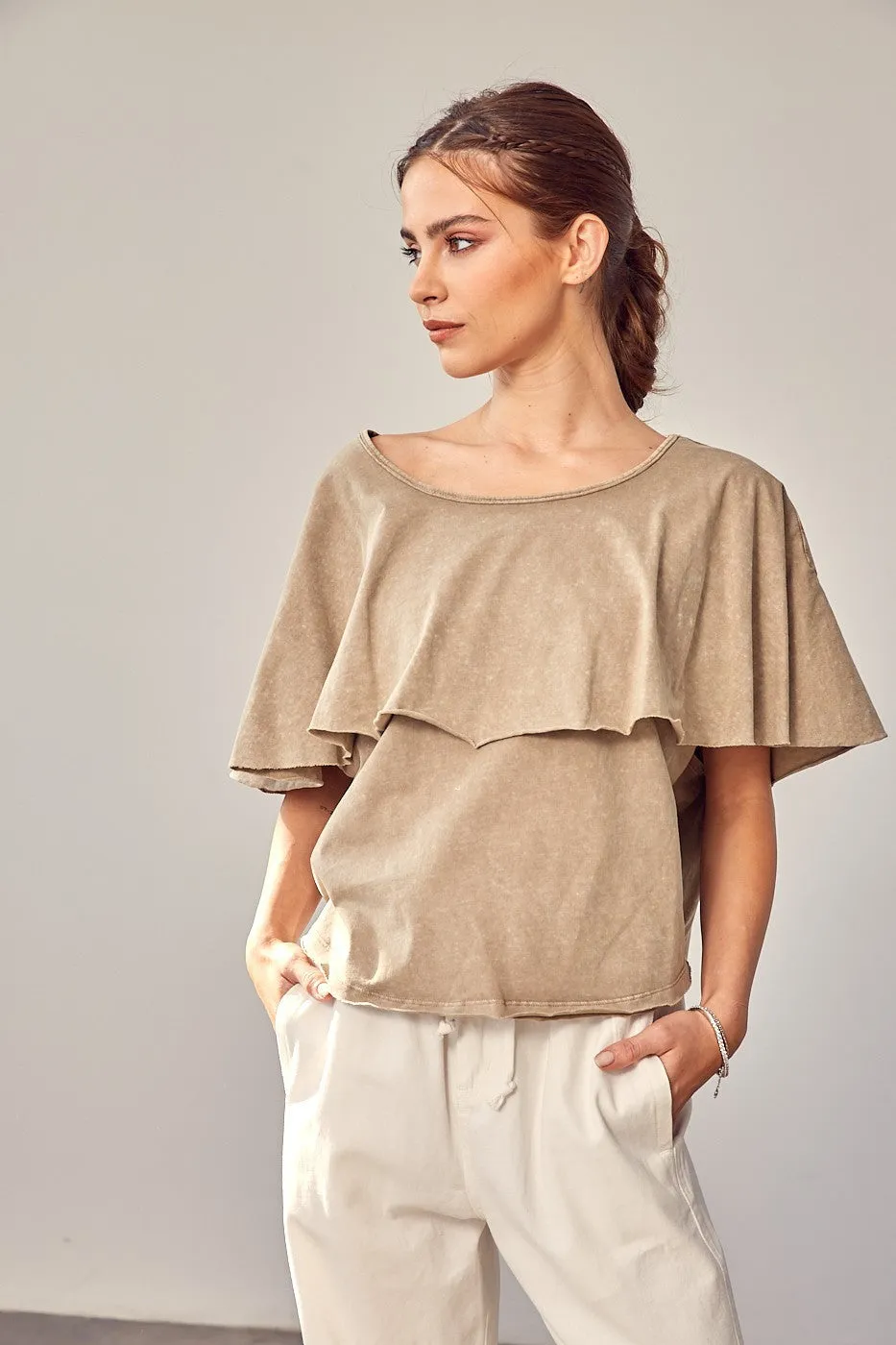 FST19791-STK FLARED LAYERED TOP 6PK UNIT PRICE: $10