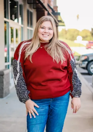 Fun and Flirty Waffle Ballon Long Sleeve