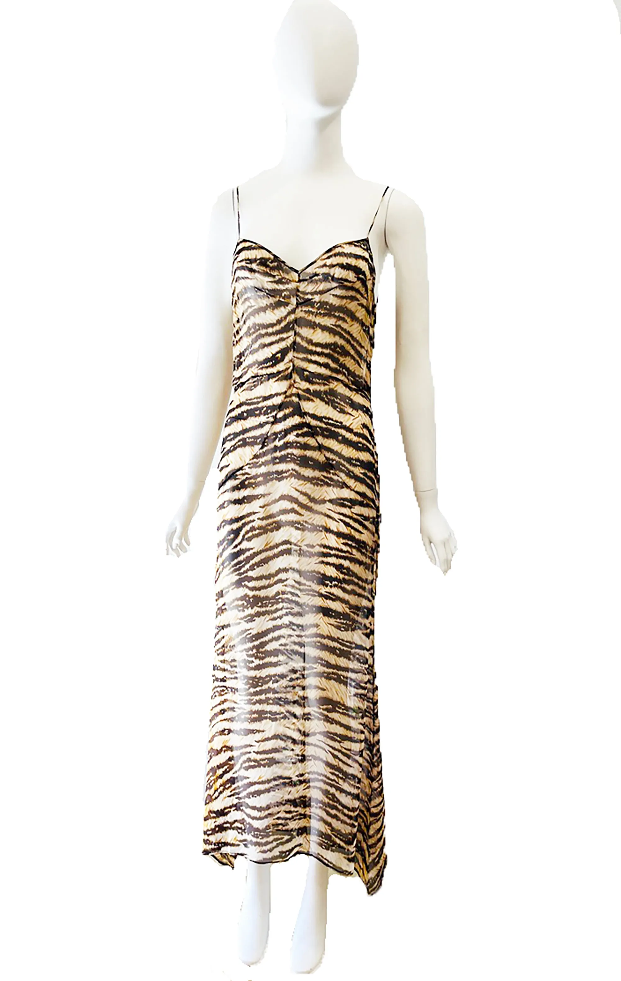 F/W 1996 DOLCE & GABBANA Tiger Slip Dress