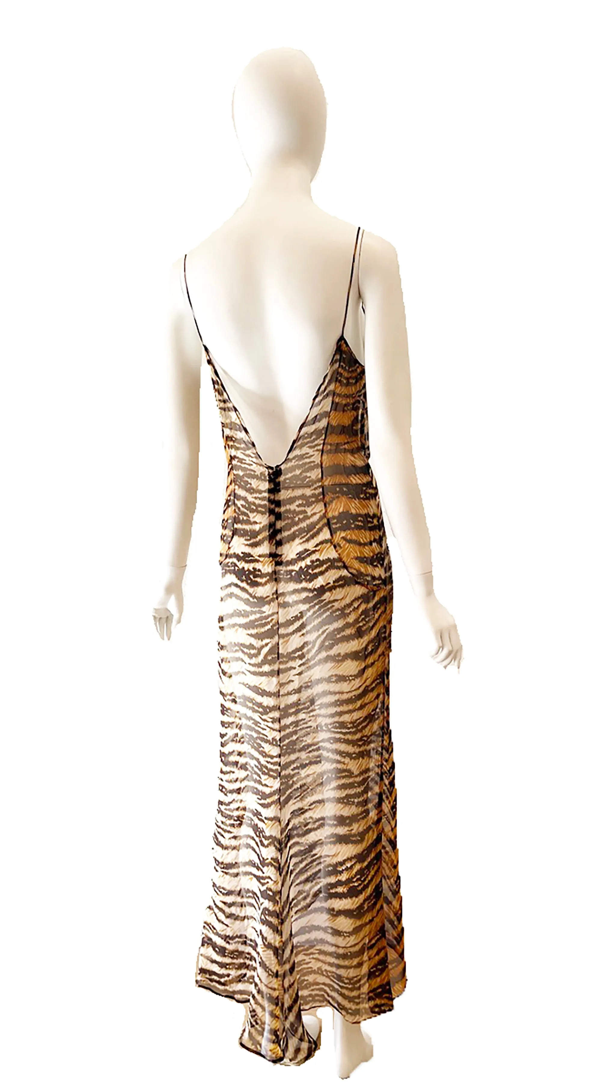 F/W 1996 DOLCE & GABBANA Tiger Slip Dress