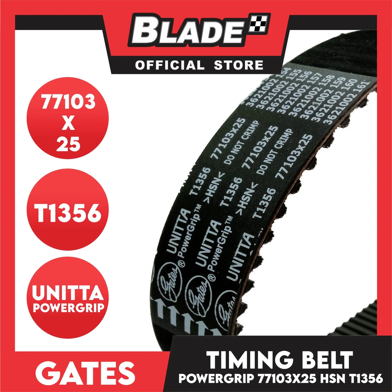 Gates Automotive PowerGrip Timing Fan Belt T1356