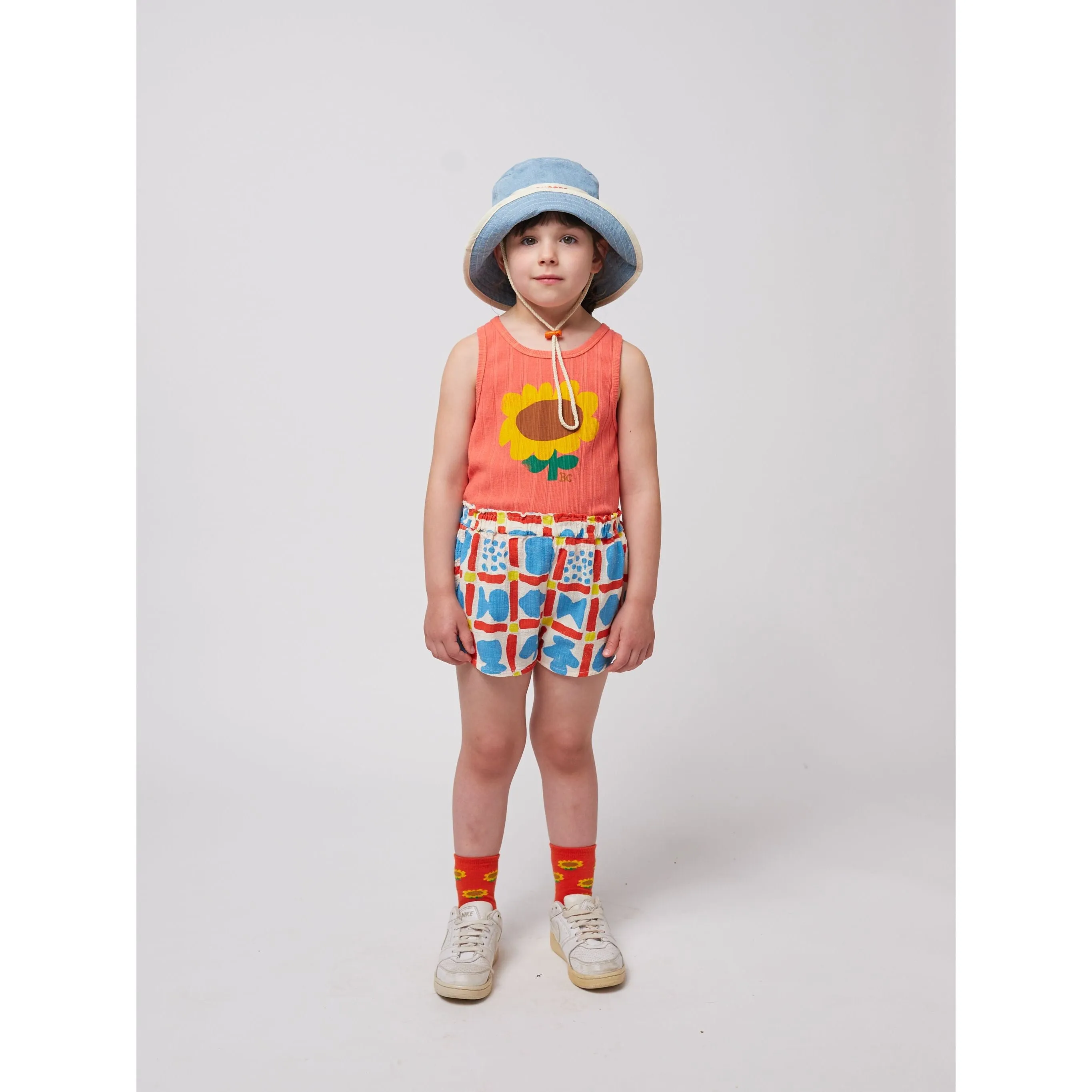 Geometric Game All Over Woven Girl Shorts