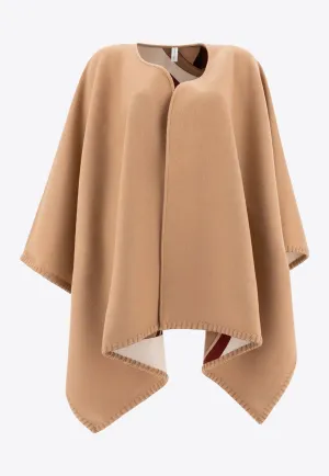 Geometrical Renaissance Print Reversible Cape
