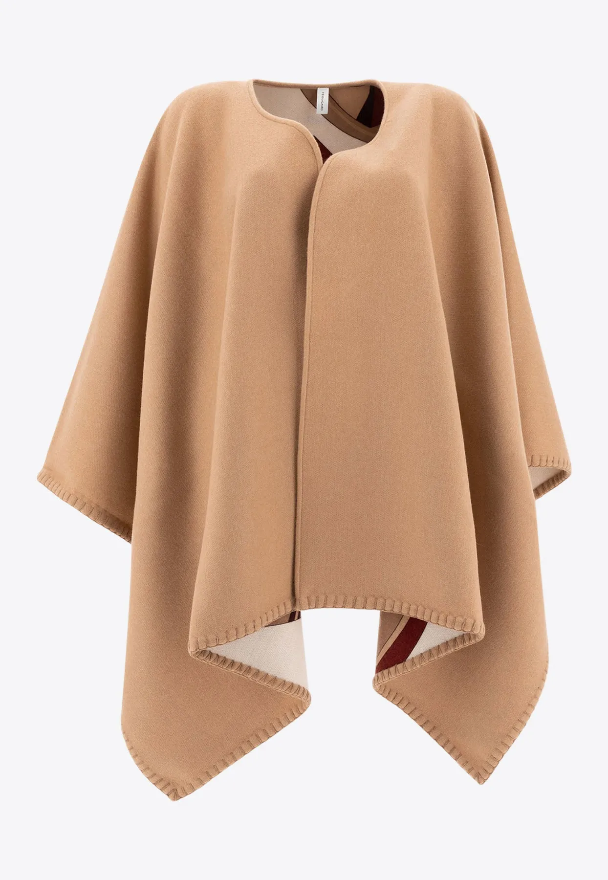 Geometrical Renaissance Print Reversible Cape