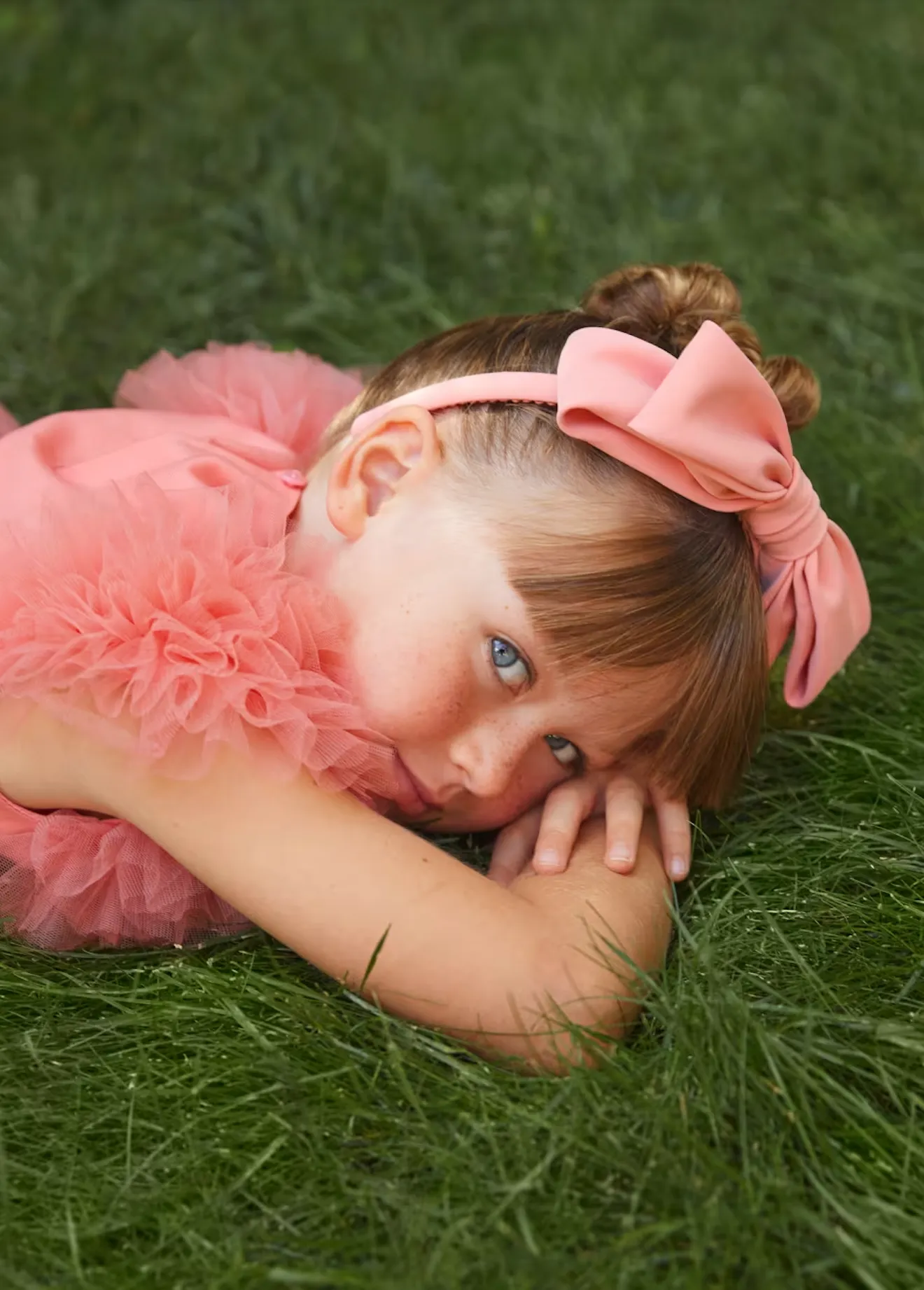 Girl Tulle Dress - Salmon