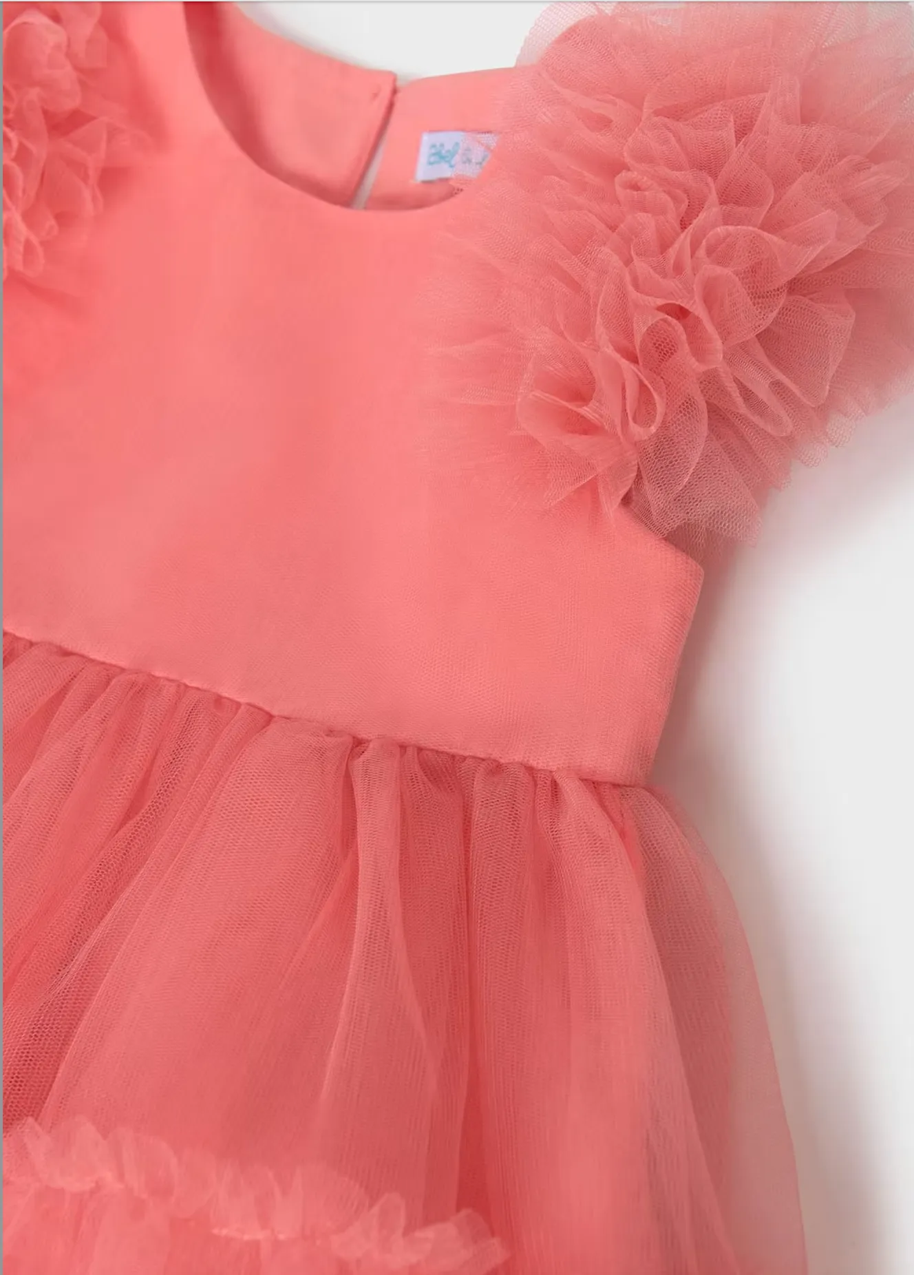 Girl Tulle Dress - Salmon