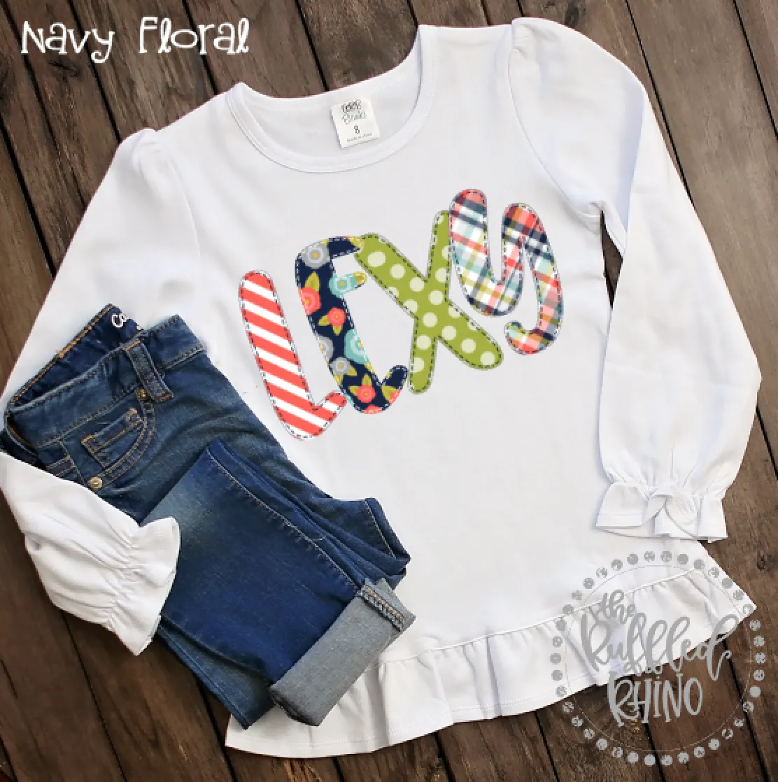 Girls Long Sleeve Ruffle Tee