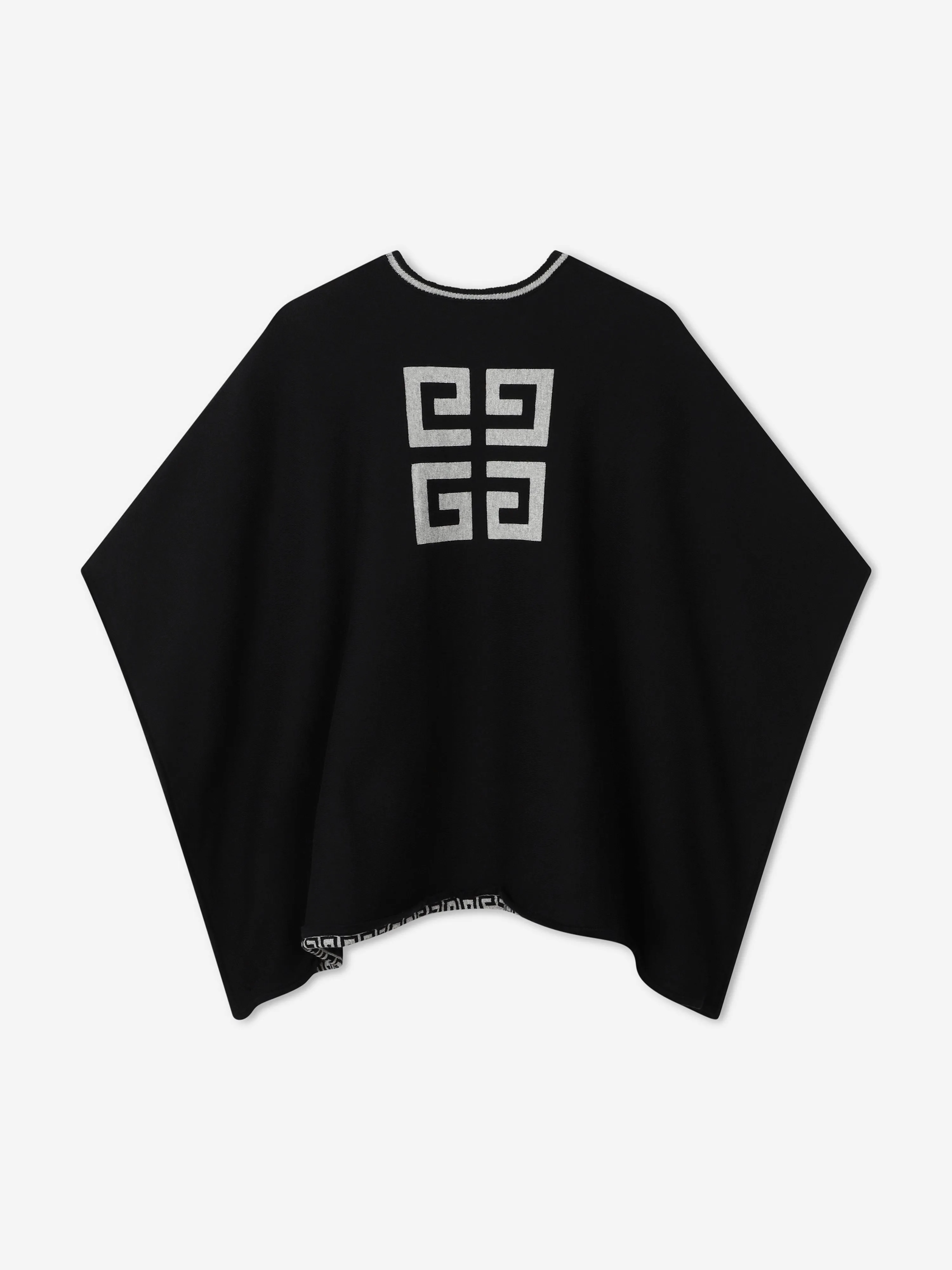 Givenchy Girls Cashmere Reversible Cape in Black