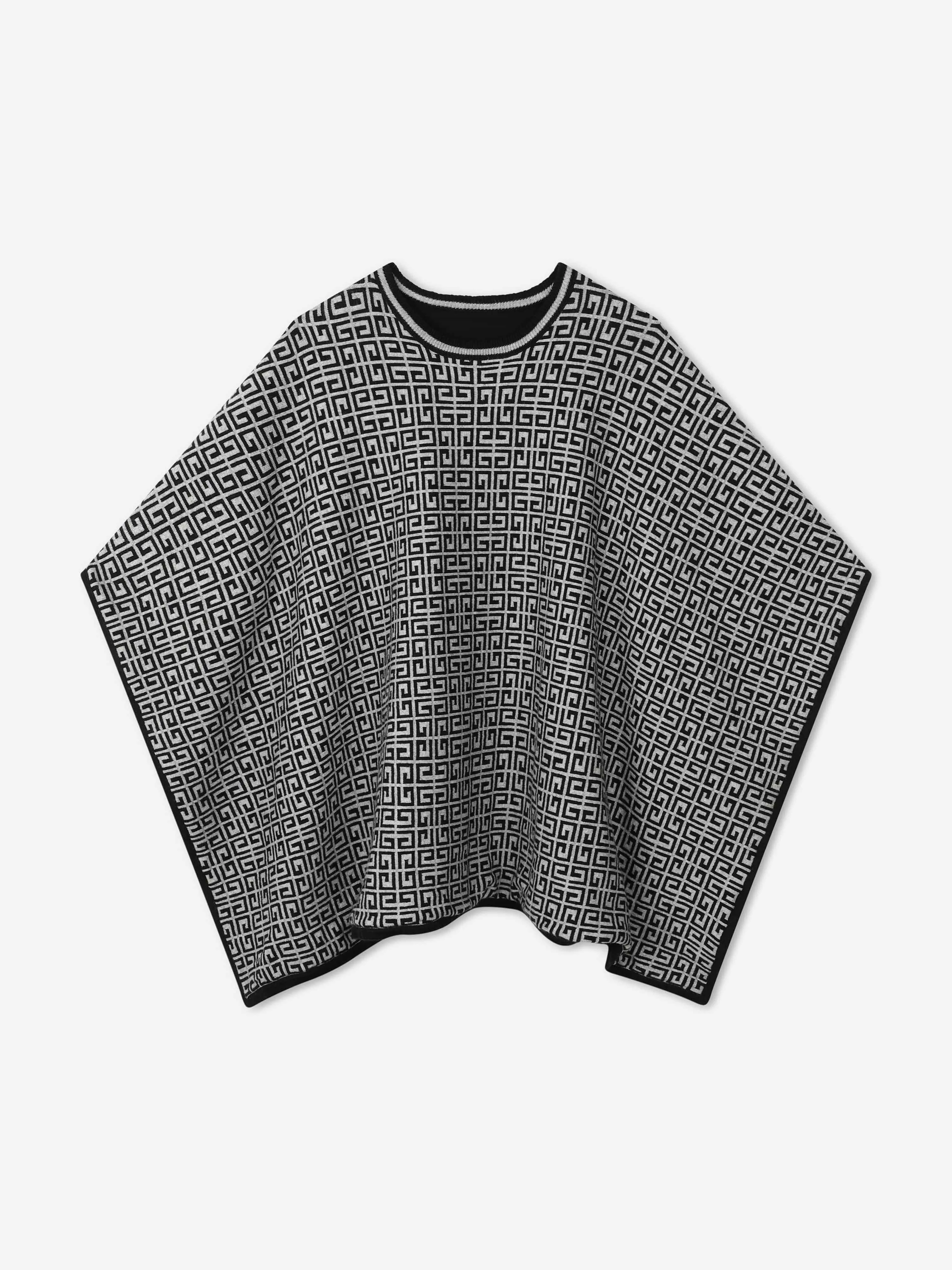 Givenchy Girls Cashmere Reversible Cape in Black