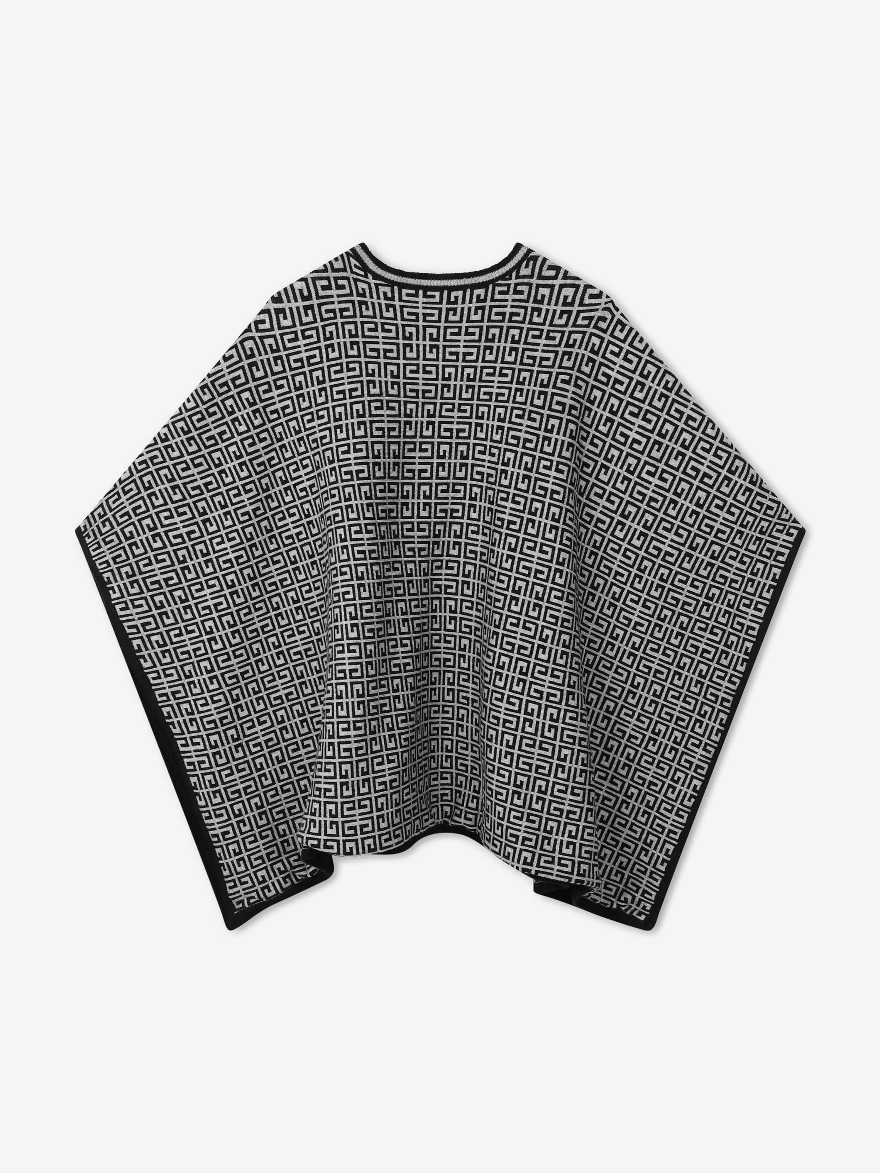 Givenchy Girls Cashmere Reversible Cape in Black