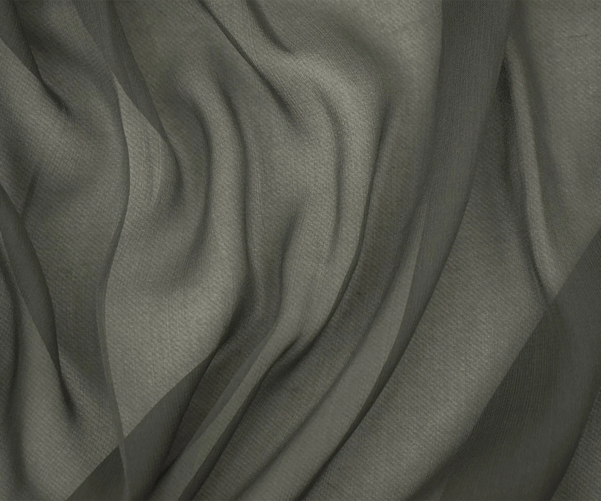Gray Silk Chiffon Woven Fabric