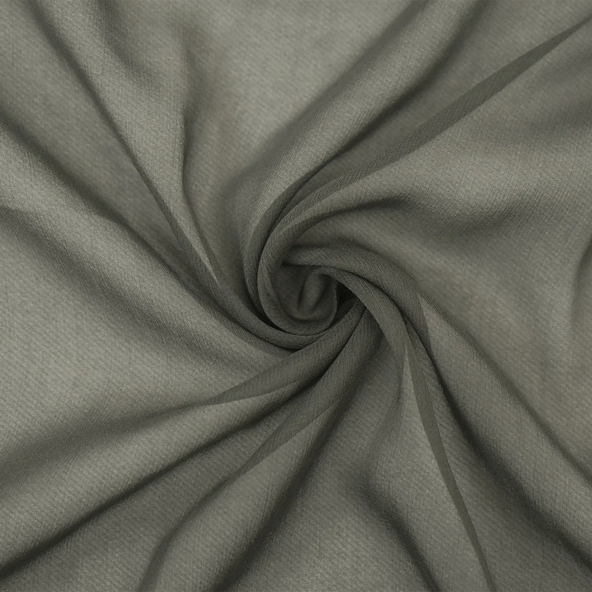 Gray Silk Chiffon Woven Fabric