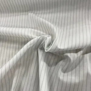 Grey/White Cotton Stripe