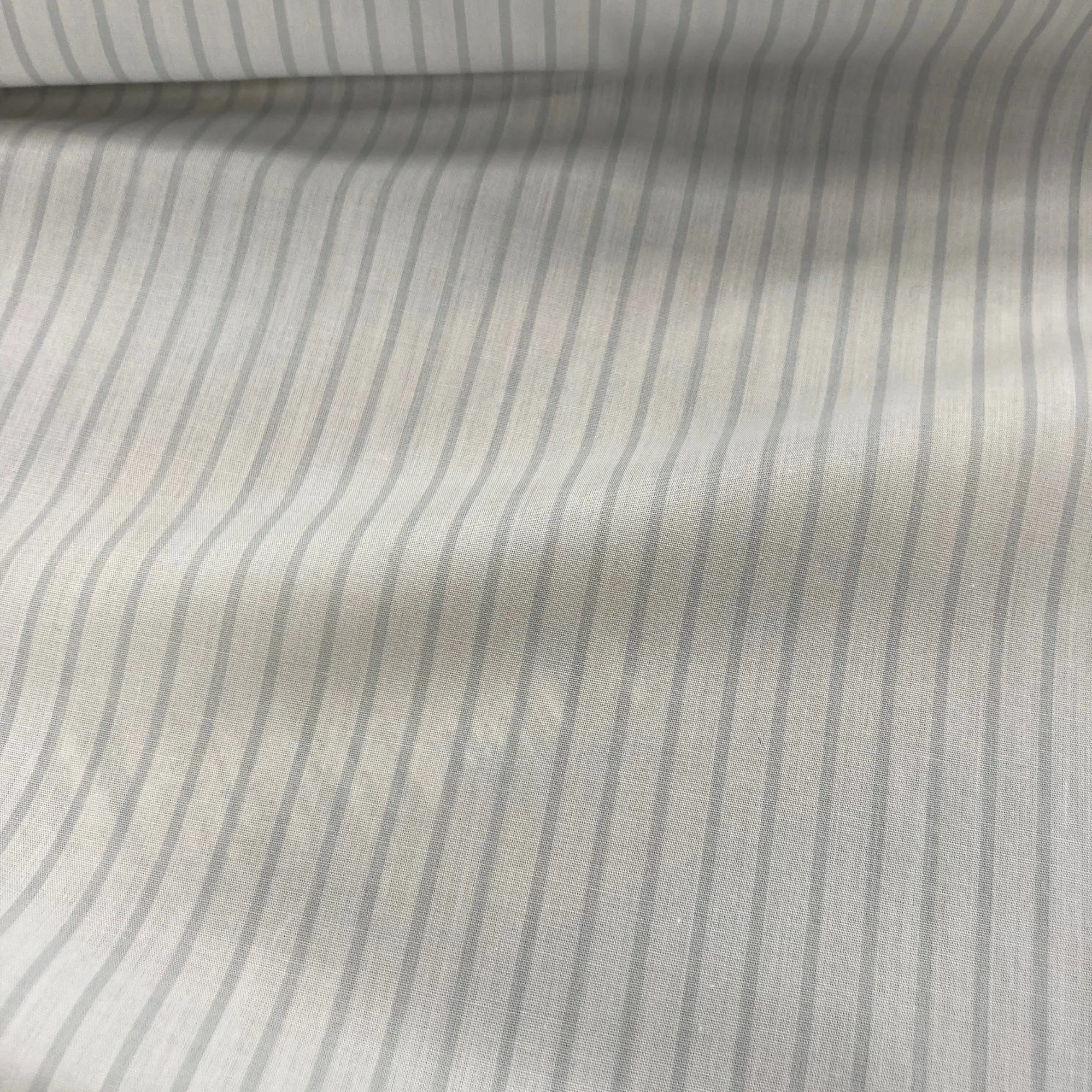 Grey/White Cotton Stripe