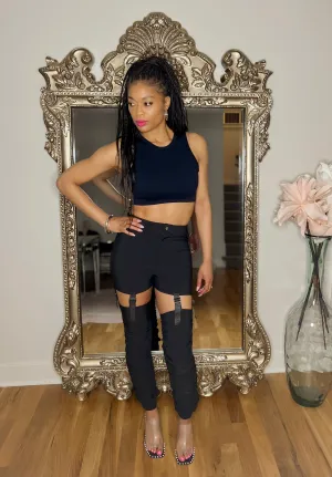 GSM Black Cutout Pants