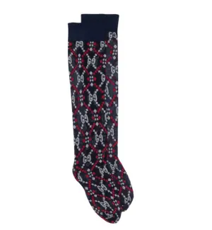 Gucci GG Jacquard Mesh Socks in Navy