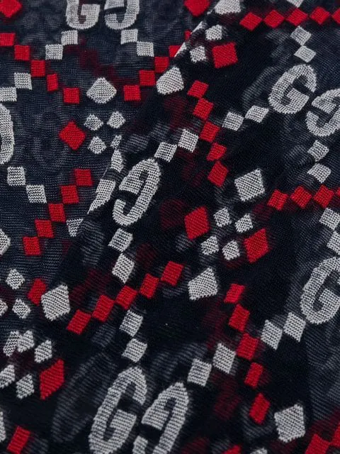 Gucci GG Jacquard Mesh Socks in Navy
