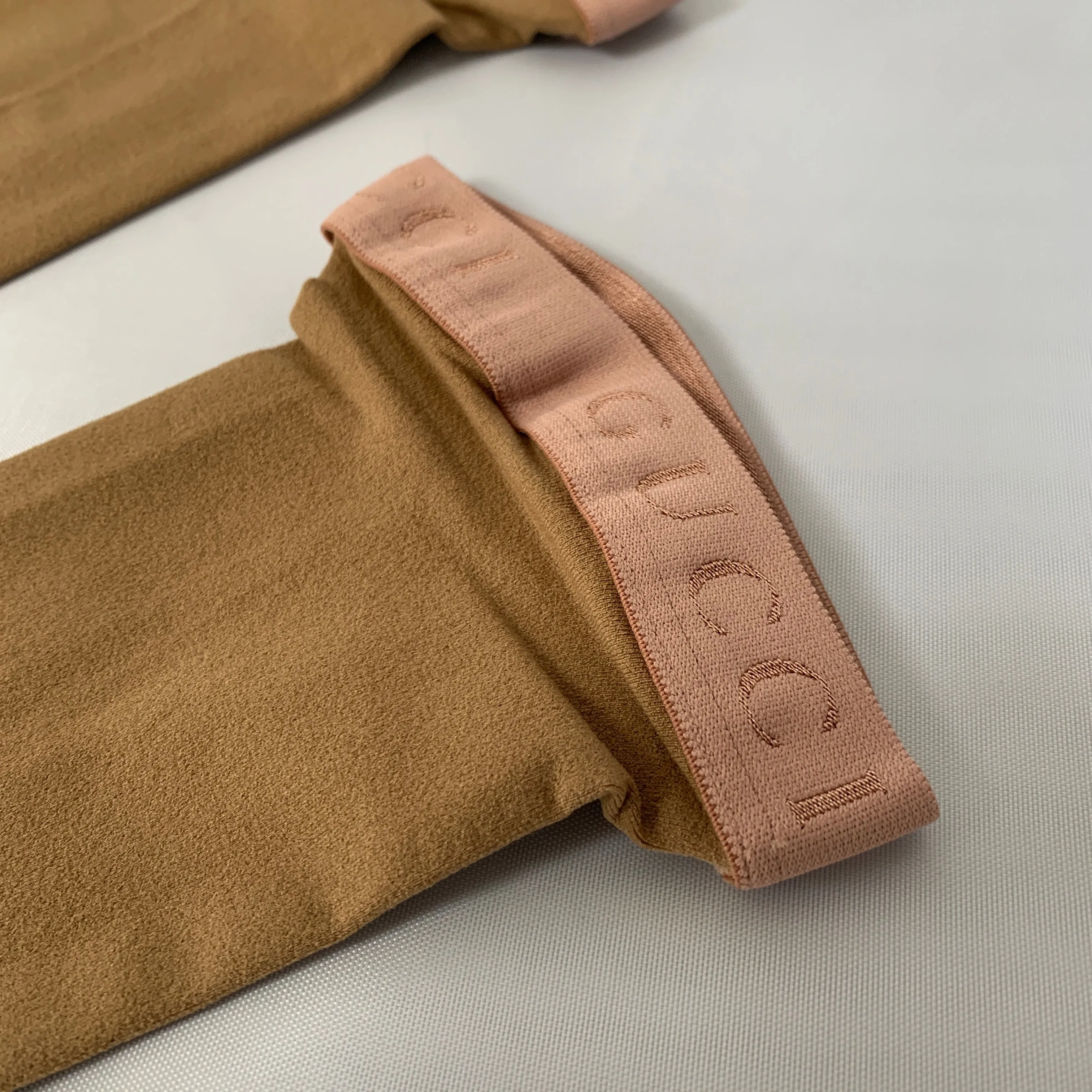Gucci Lit Amila Mesh Calf Socks in Tan
