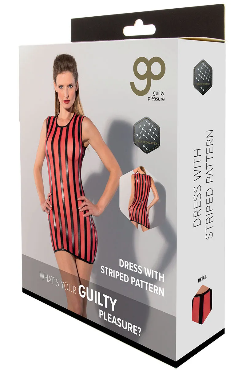 Guilty Pleasure Red Striped Datex Dress