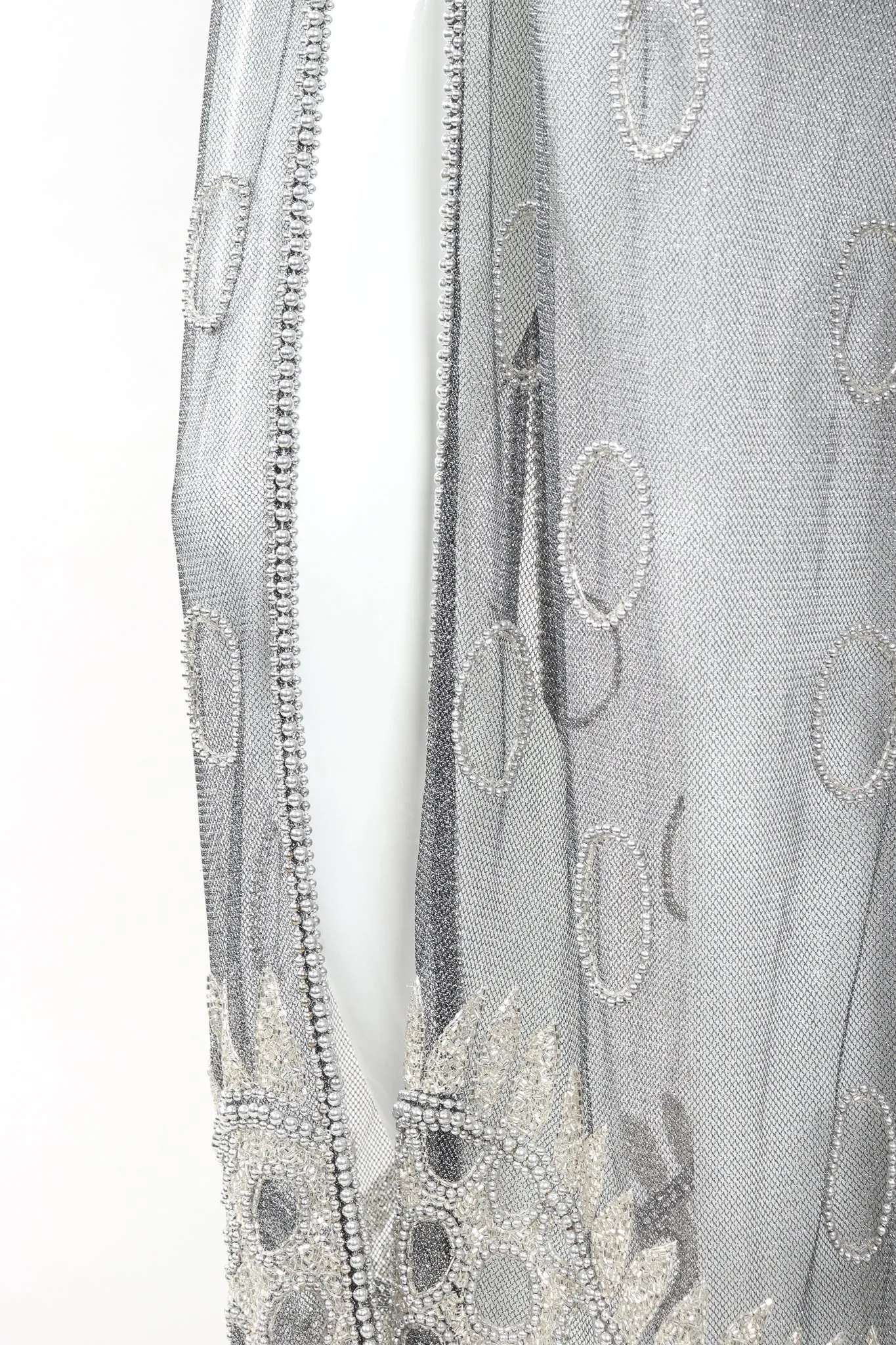 Gunmetal Sheer Beaded Duster & Sash