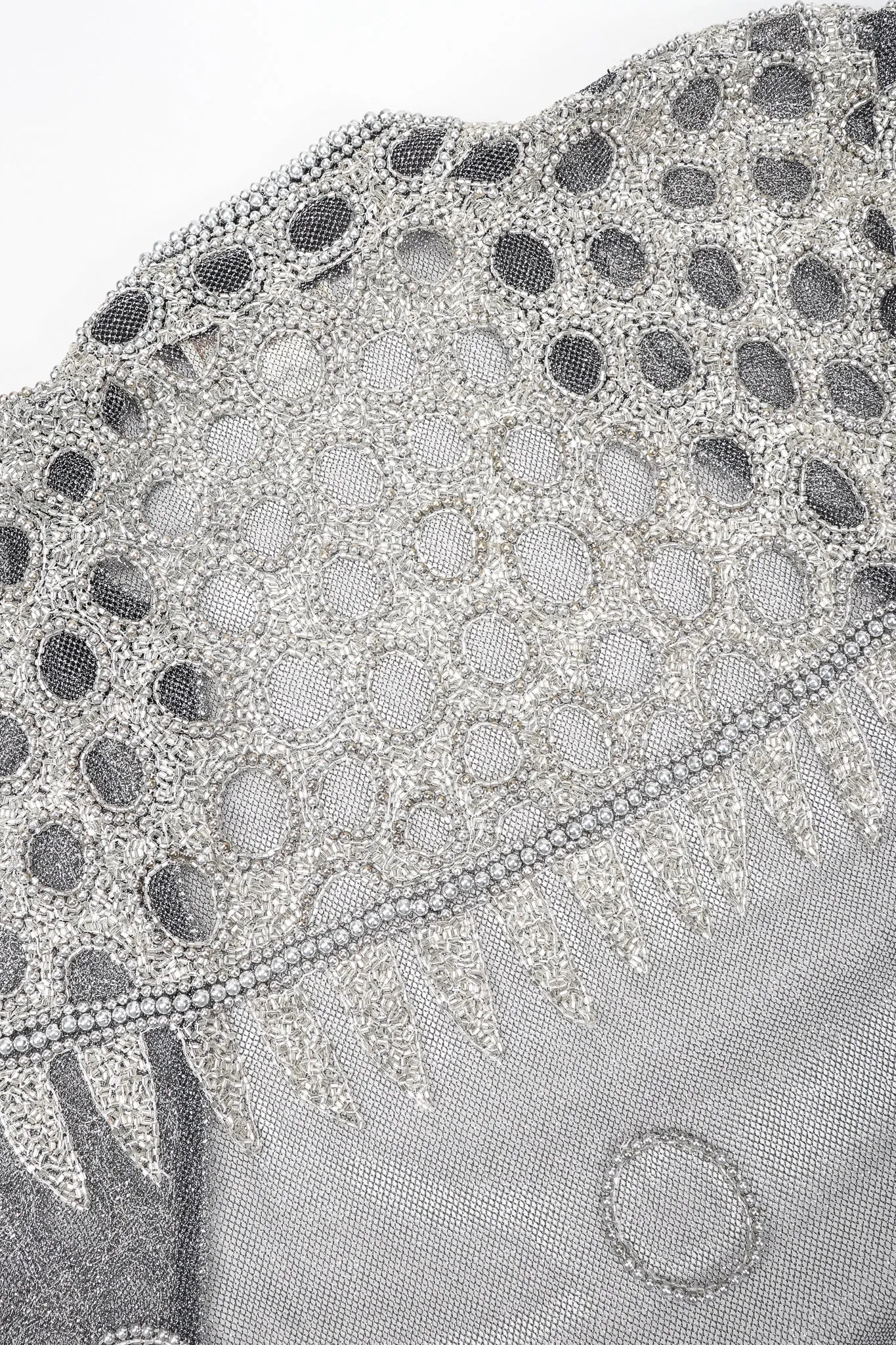 Gunmetal Sheer Beaded Duster & Sash