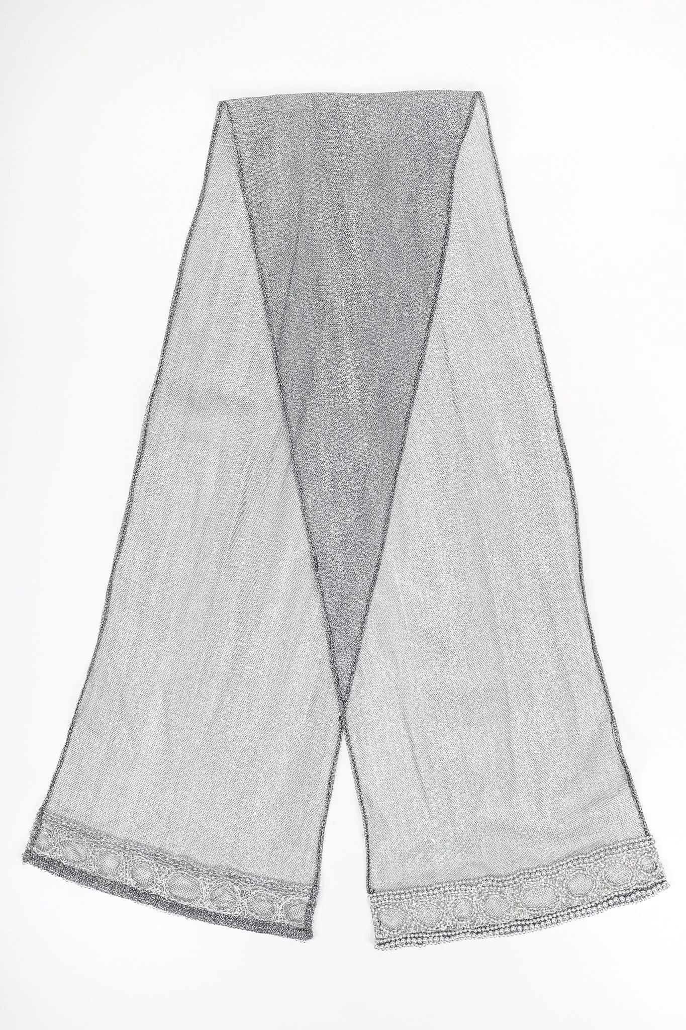 Gunmetal Sheer Beaded Duster & Sash