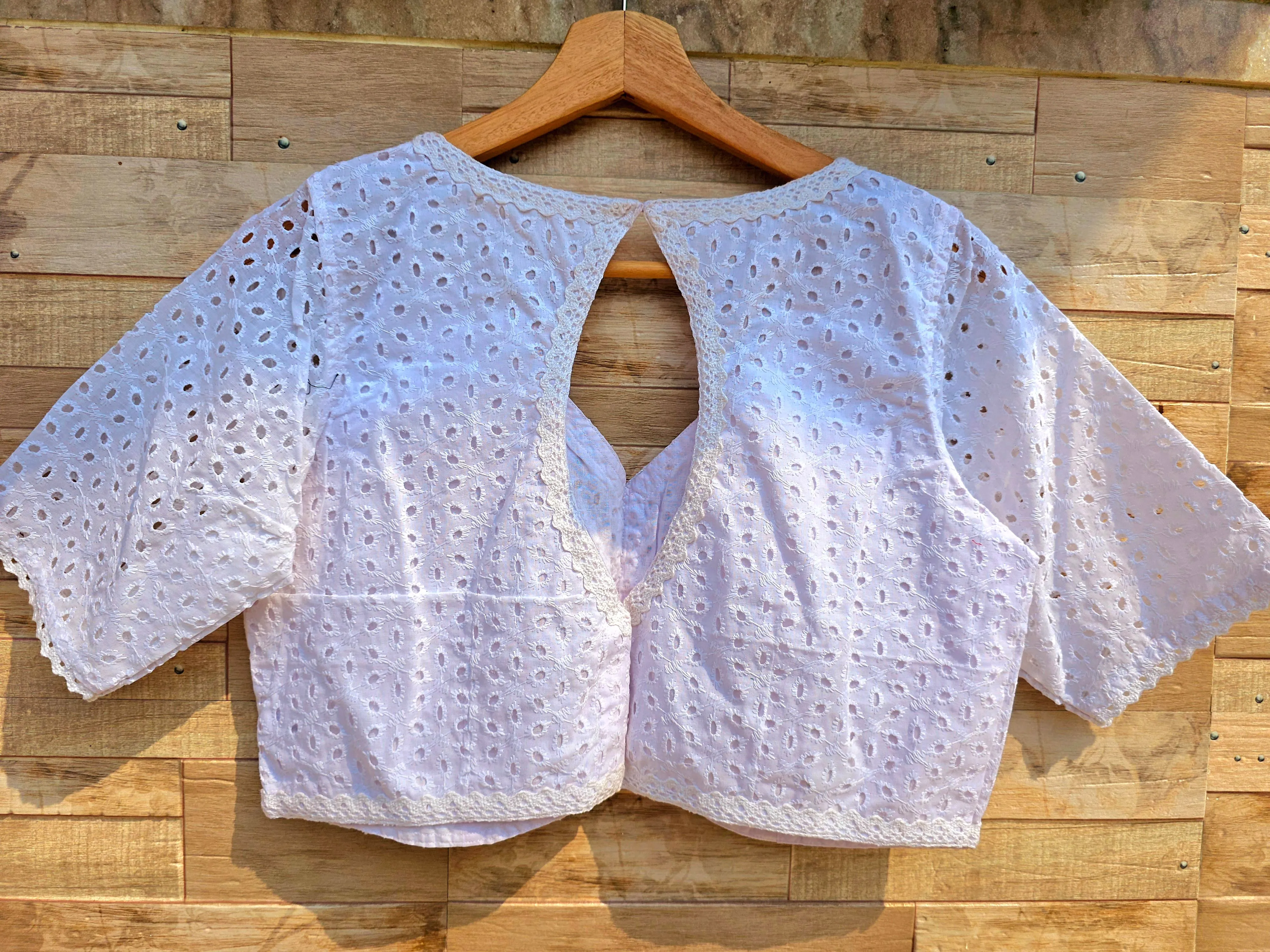Hakoba Blouses, with Lace Borders