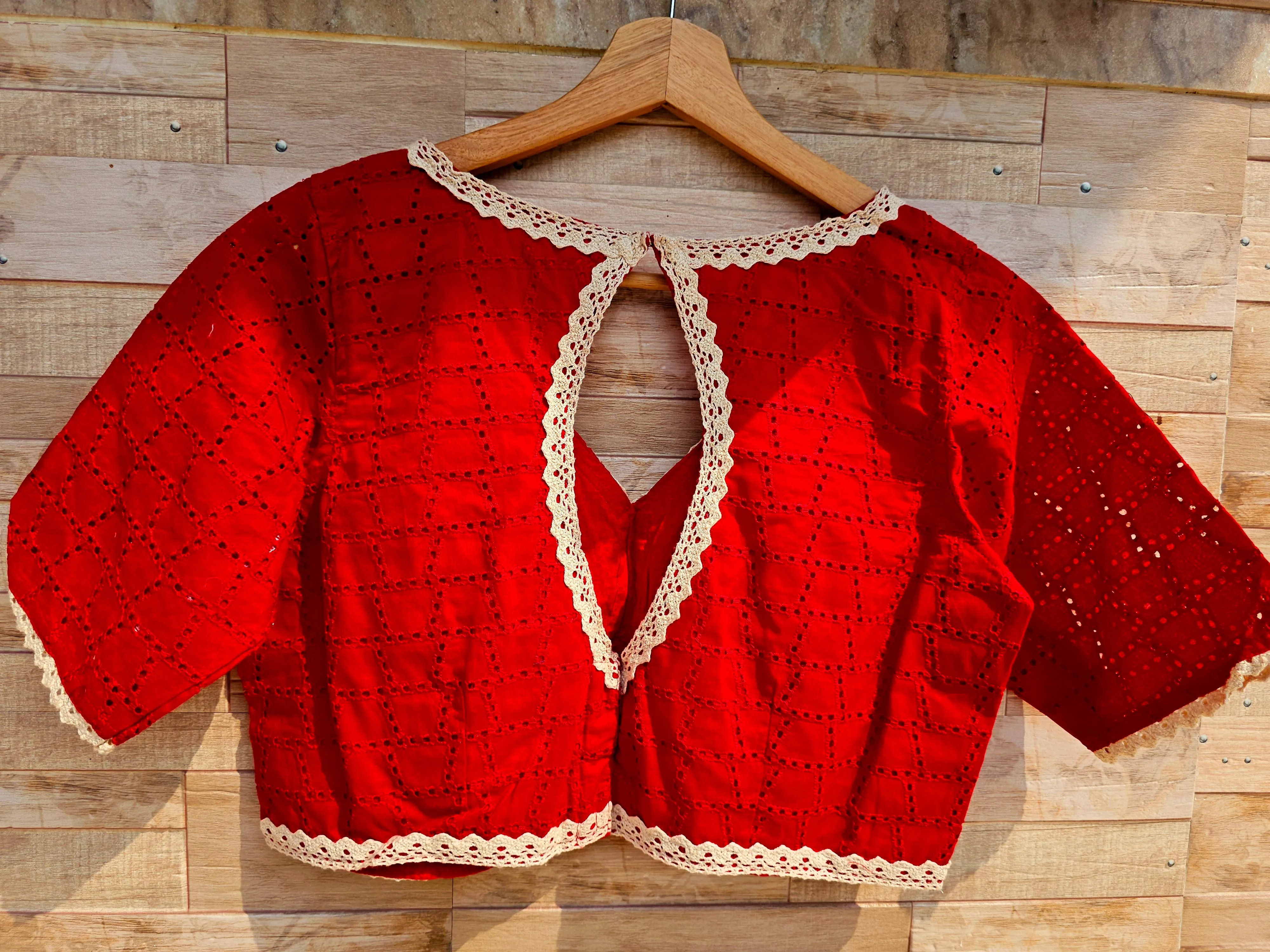 Hakoba Blouses, with Lace Borders