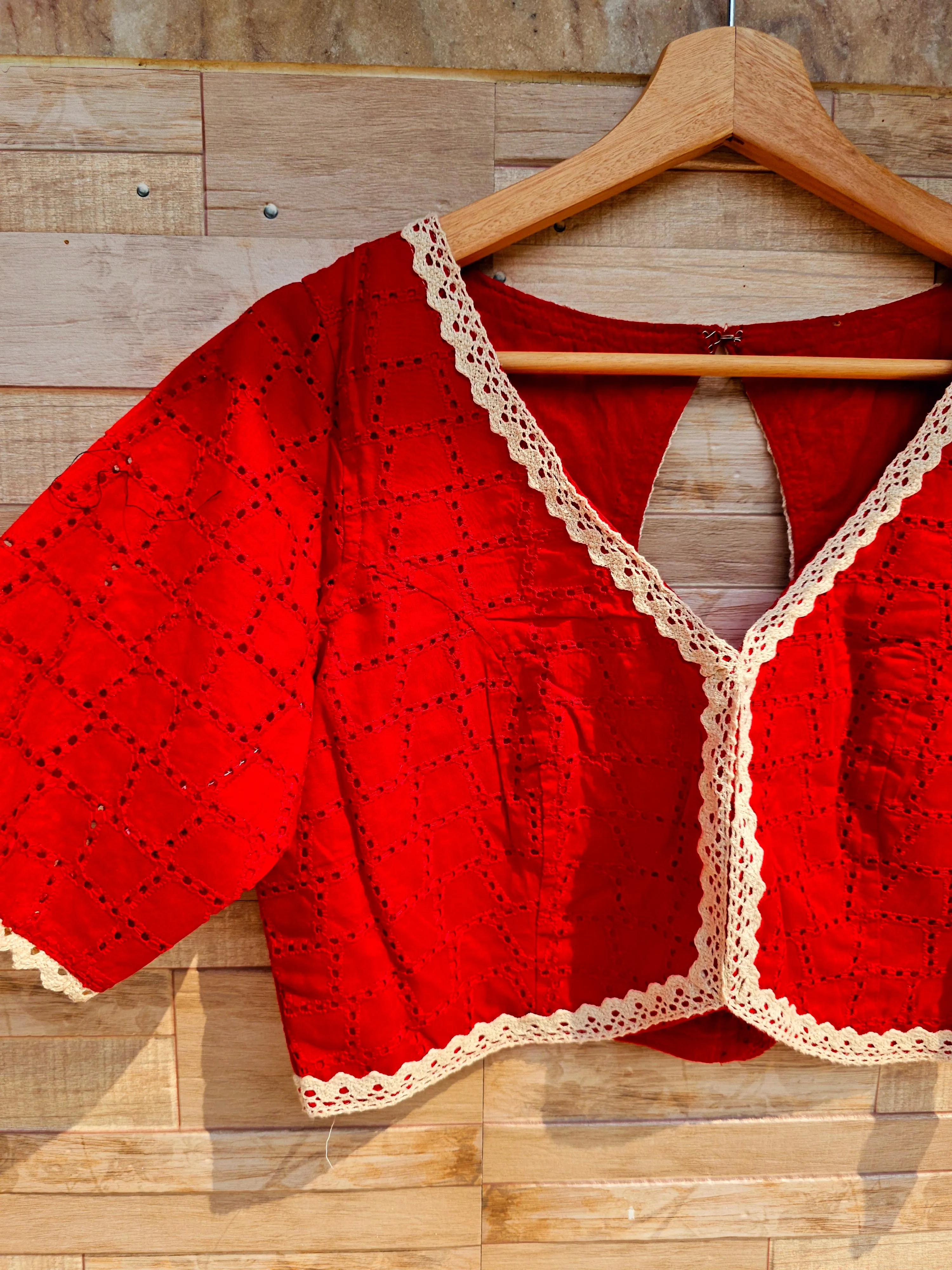 Hakoba Blouses, with Lace Borders