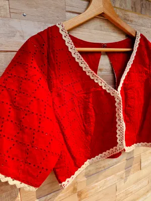 Hakoba Blouses, with Lace Borders