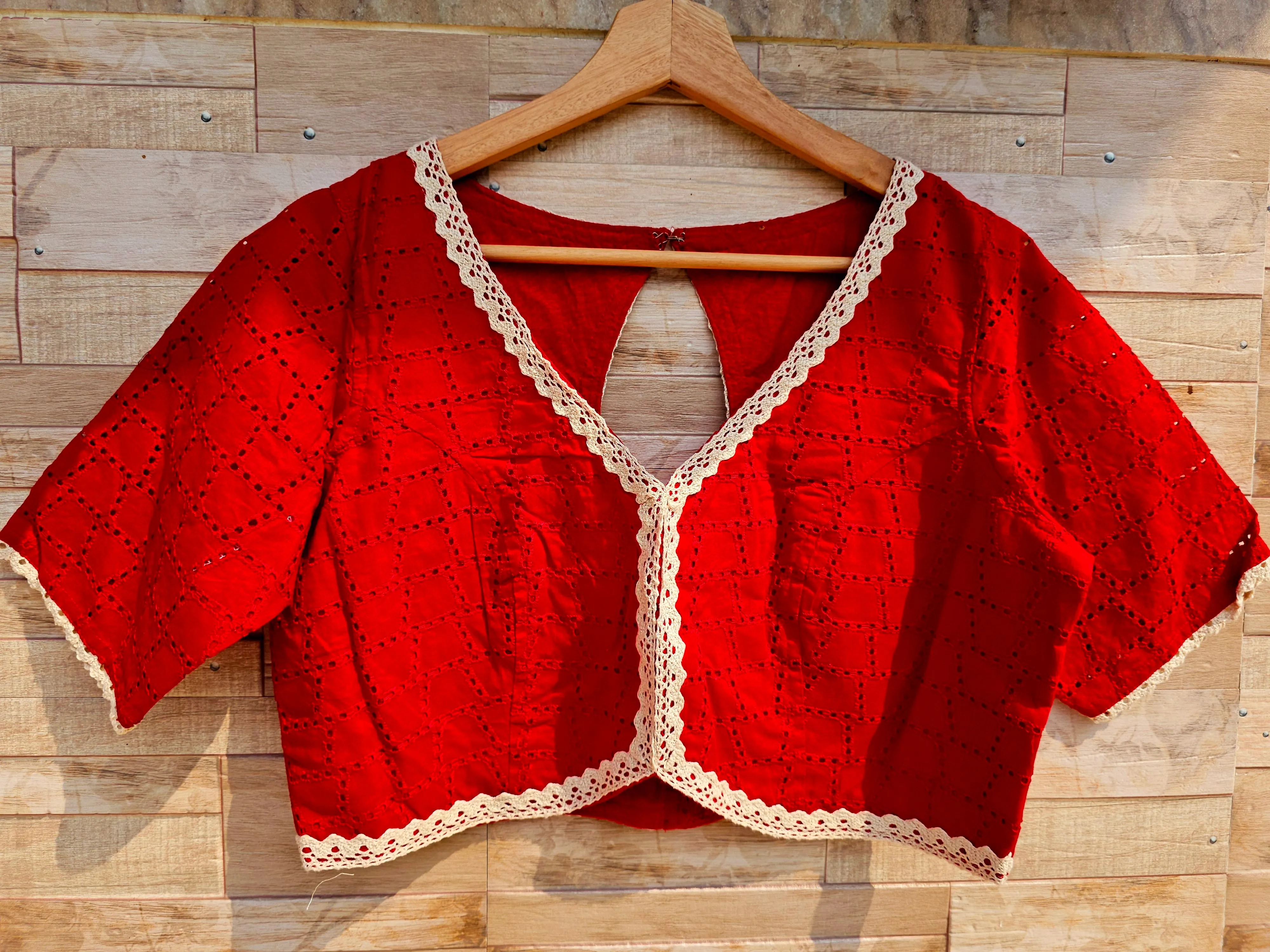 Hakoba Blouses, with Lace Borders