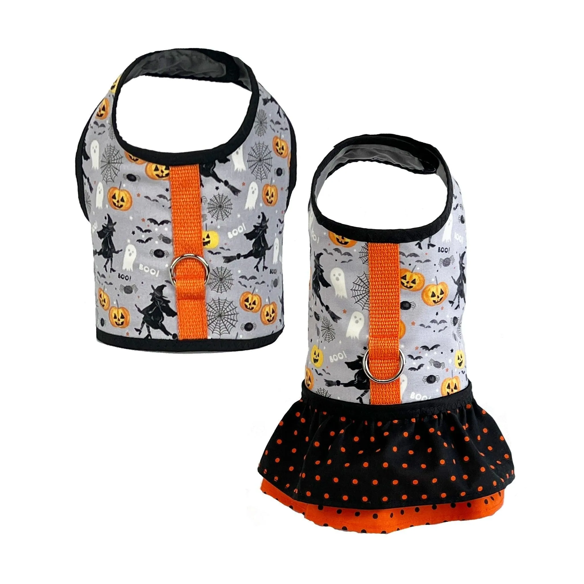 Halloween Witches Ruffled Dog Vest Harness