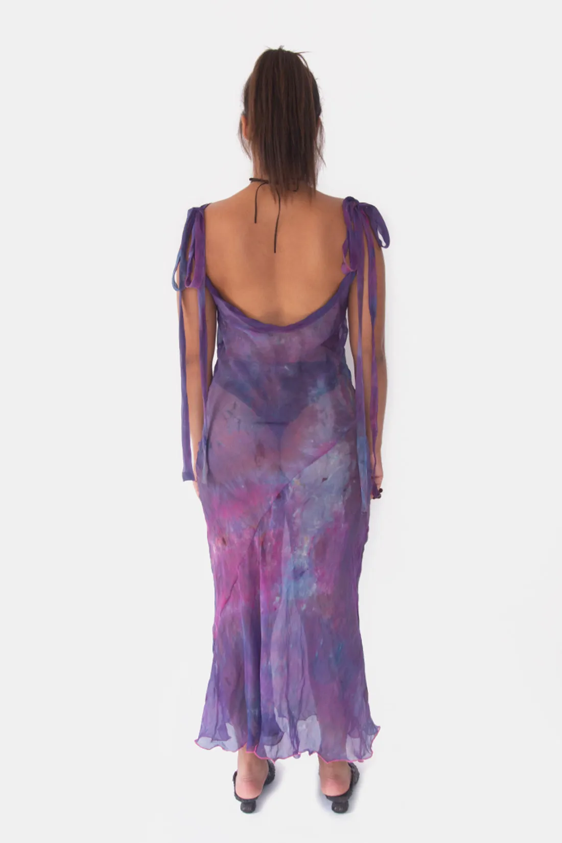 Hand-Dyed Dress in Deep Purple
