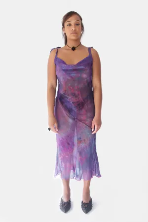 Hand-Dyed Dress in Deep Purple