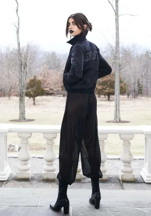 Hand Embroidered GHOST Club Jacket & Sheer Ruche Jumper